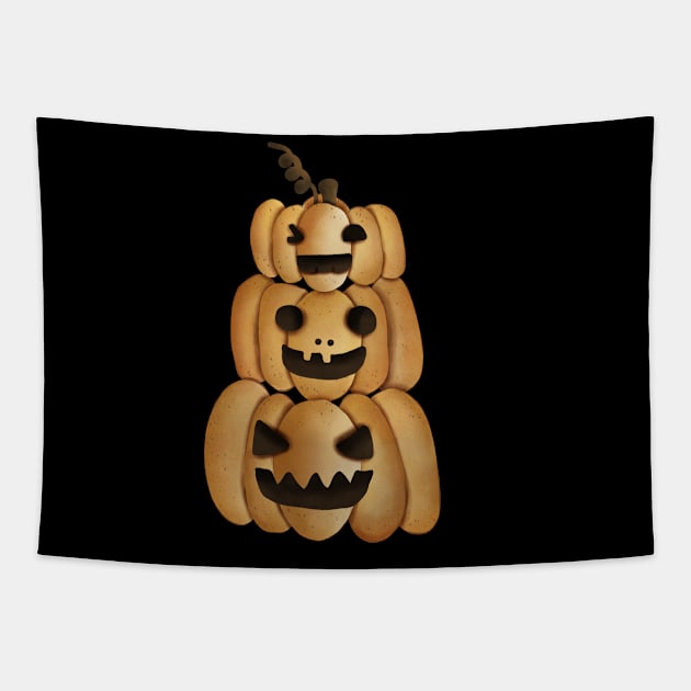 Cute Jack o lanterns Halloween Tapestry by Jenjane