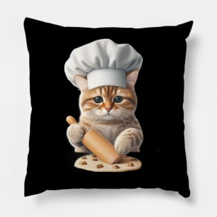 Adorable Cat Baker: Kneading Love into Every Biscuit Pillow