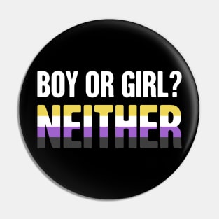 Funny Non-Binary Pride | Gender Identity Genderqueer Pin