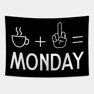 Coffee Middle Fingers Monday Tapestry