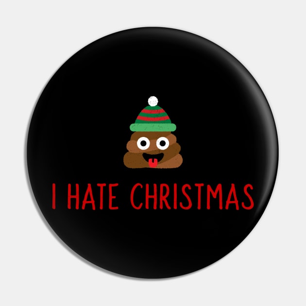 Funny Emoji I Hate Christmas Pin by sydorko