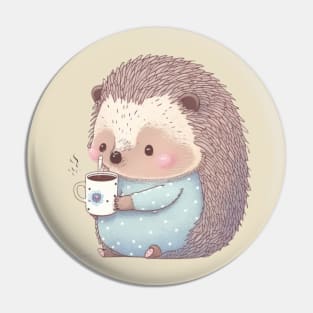 Hedgehog cute kawaii Pin