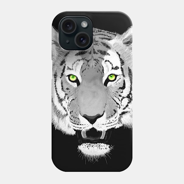 Tiger Face Wildlife Art Phone Case by macdonaldcreativestudios