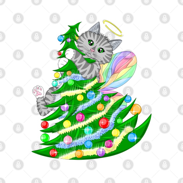 Christmas Tree Fairy Cat by MelanieJeyakkumar