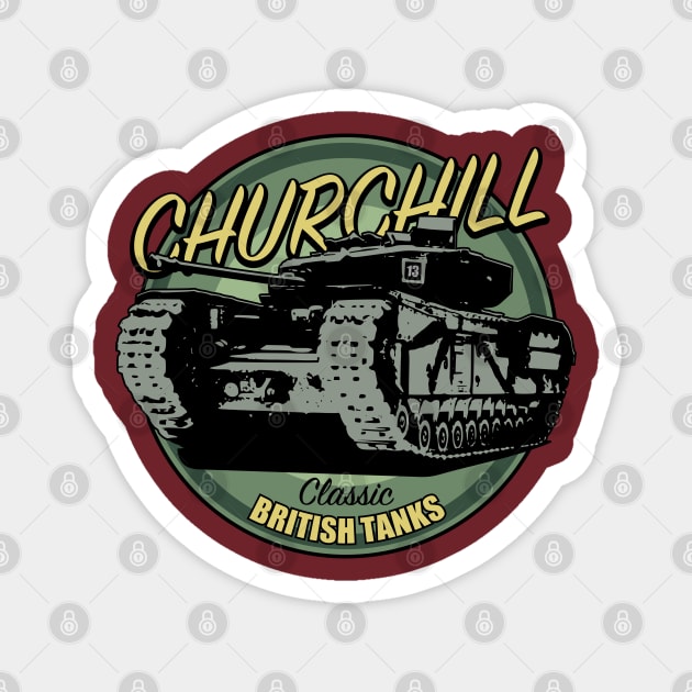 Churchill Tank Magnet by TCP