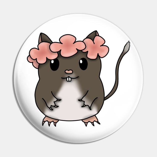 Cute brown gerbil with a flower crown Pin by Becky-Marie