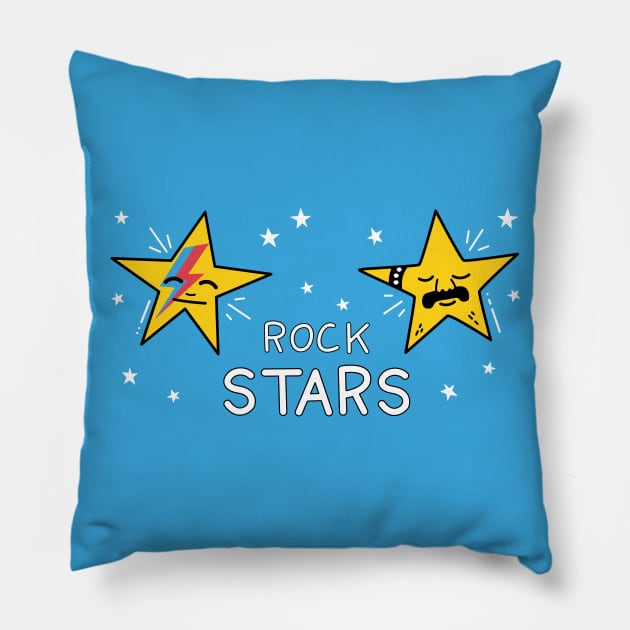 Rock Stars Pillow by Andy McNally