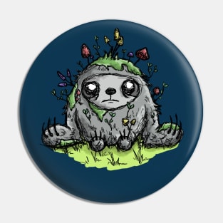 Mushroom Sloth Pin