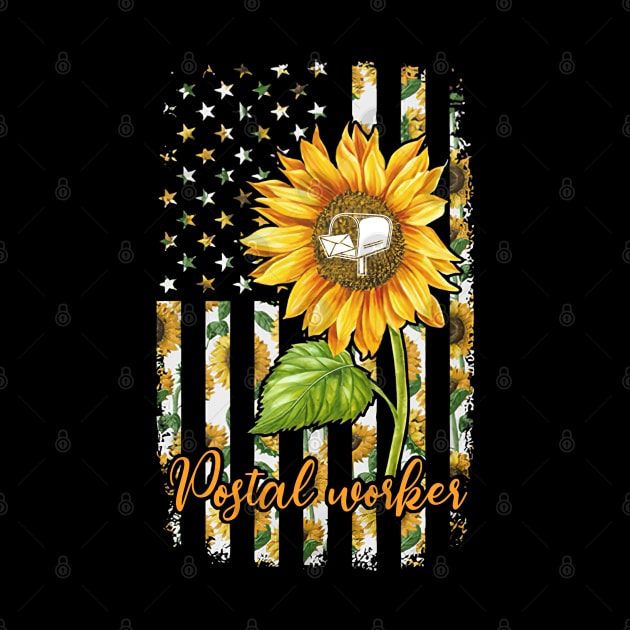 Postal Worker Flag - Sunflower by janayeanderson48214