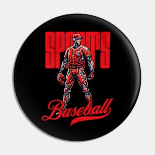 baseball player sports mechanic futuristic Pin