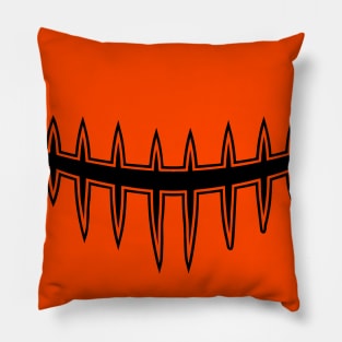 Stitched pumpkin smile Pillow