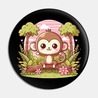 Happy Monkey Pin