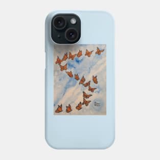 Flight of the monarch butterfly Phone Case