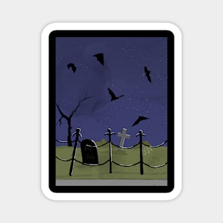 Graveyard Bats Magnet