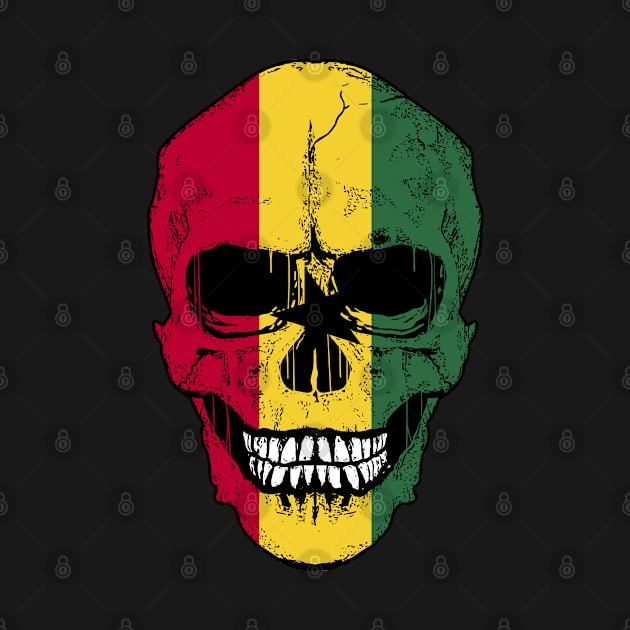 Ghana Flag Skull Ghanaian Flag Human Skull by BramCrye