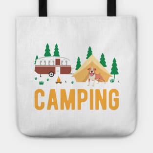 Happiness is Camping with my Dog Tote