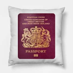 United Kingdom Passport Pillow