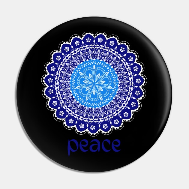 Blue flower peace yoga meditation Pin by BlueRoseHeart