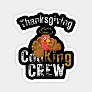 Thanksgiving Cooking Crew Culinary Chef King Retro Cool Magnet