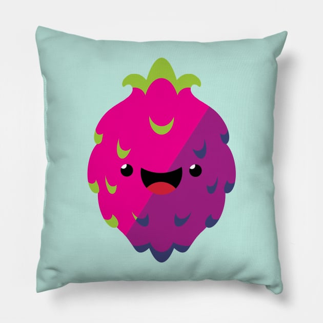 Dragon Fruit / Pitaya Pillow by ginaromoart