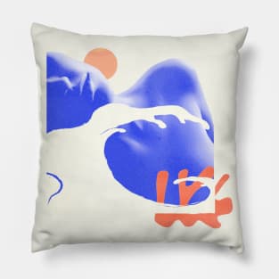 Blue nude Pillow