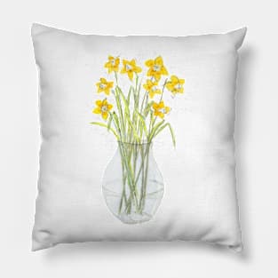 Vase with Daffodils Pillow