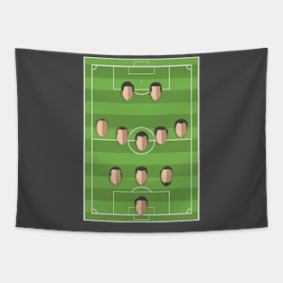 Football Formation 3-5-2 Tapestry