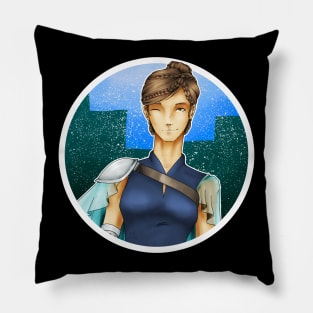 Sia Headshot Badge Pillow