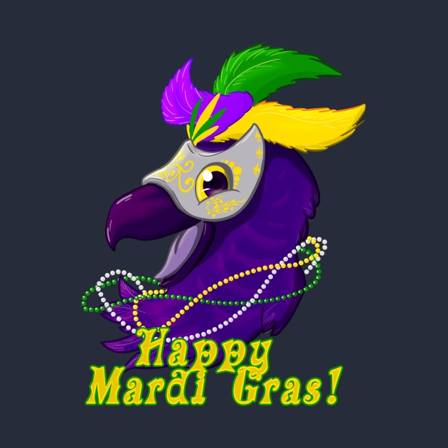 Mardi Gras Bird by SyskyDoodles