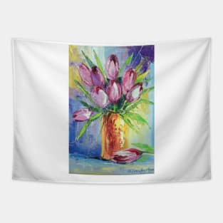 A bouquet of tulips Tapestry