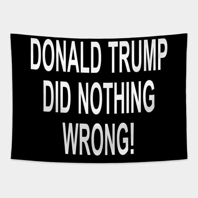 DONALD TRUMP DID NOTHING WRONG Tapestry by l designs