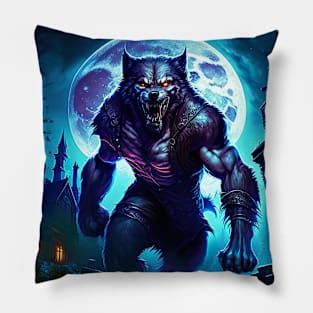 "Psychedelic Haunts: Unique and Colorful Halloween Horrors" Pillow