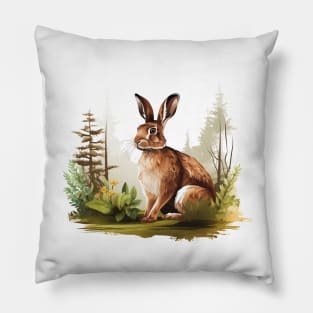 Wild Rabbit Pillow