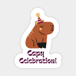 Capybara, Capy Celebration Magnet