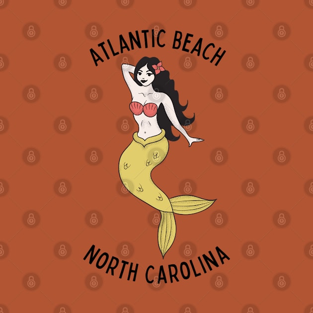 Atlantic Beach North Carolina Mermaid by carolinafound