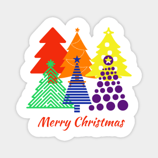 Merry Christmas - rainbow design Magnet