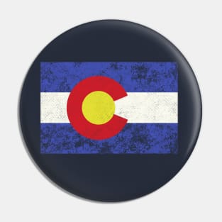 colorado flag vintage Pin