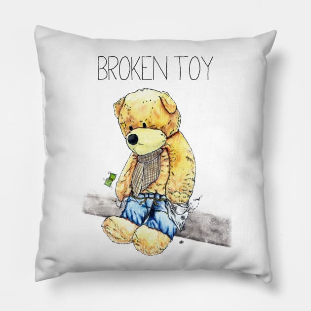 Broken Toy Pillow by Producer