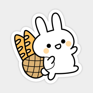 Miki the bunny with bread Magnet