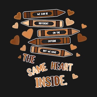 Same Heart Inside Juneteenth Black History Month Kids T-Shirt