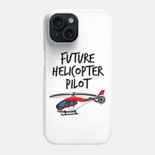 Future Helicopter Pilot Doodle (Red) Phone Case