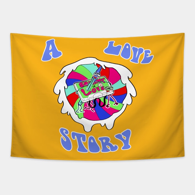 a love story Tapestry by fujiart