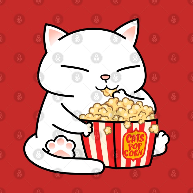 Chubby Cat Pop Corn (cat only) by Takeda_Art