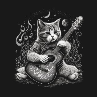 Cat Playing Guitar T-Shirt