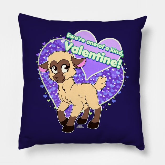 Sweet Sheep - Valentine's Day (Grape Soda) Pillow by K-Tee's CreeativeWorks