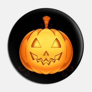 Bright Orange Pumpkin Pin