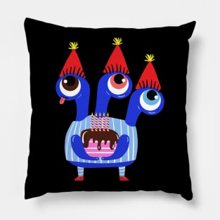 Birthday Three-headed Monster Pillow