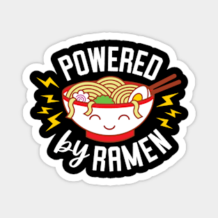 Powered By Ramen - Cute Kawaii Japanese Noodle Bowl Magnet