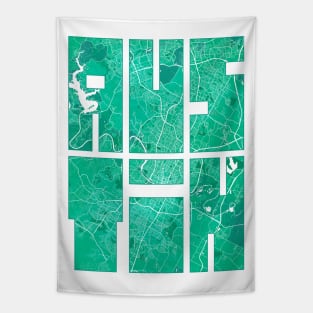 Austin, USA City Map Typography - Watercolor Tapestry