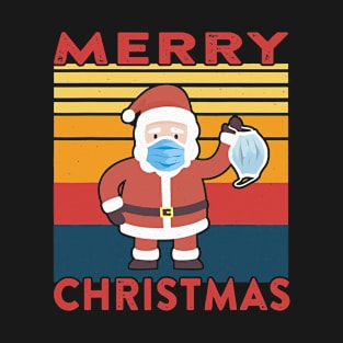 Merry Christmas 2020 - Funny Santa Wearing Mask - Quarantine T-Shirt